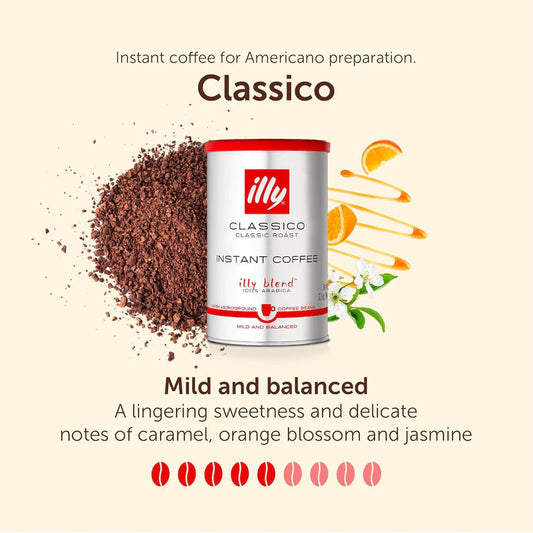 Café Instantáneo Illy Classico 100% Arábica 95g