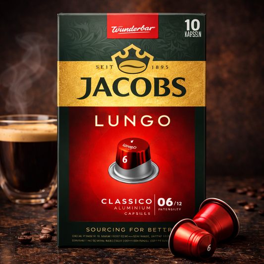 Capsulas Jacobs LUNGO 10 unidades