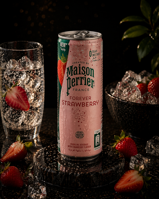 Agua Gasificada Maison Perrier Forever Strawberry Lata 330 ml